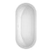Soho 68 Inch Freestanding Acrylic White Bathtub With Shiny White Trim and Brushed Gold Faucet Top View