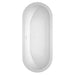 Soho 72 Inch Freestanding Acrylic White Bathtub With Shiny White Trim No Faucet Top View