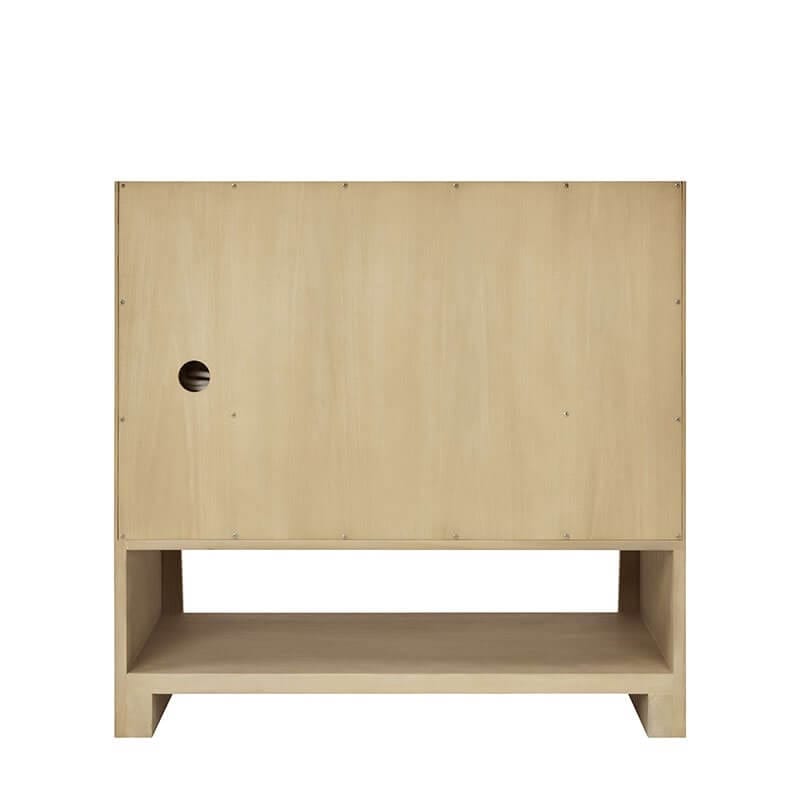 Solene 36 Single Vanity Seaside Oak Back View