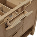 Solene 48 Inch Single Vanity Seaside Oak Top Row Tip Out Drawer