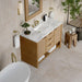 Solene 48 Inches Single Vanity Seaside Oak Carrara Marble Top