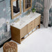 Solene 72" Double Vanity Seaside Oak Eternal Jasmine Pearl Silestone Top