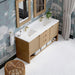 Solene 72" Double Vanity Seaside Oak White Zeus Silestone Top