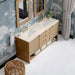 Solene 72 Inch Double Vanity Seaside Oak Eternal Marfil Top