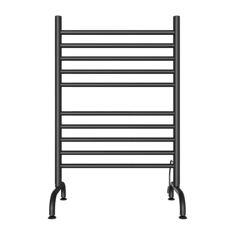Solo 24 Inch Freestanding Towel Warmer Matte Black Front View