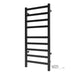 Square 18 X 40 Towel Warmer Matte Black Plug-in Corner View