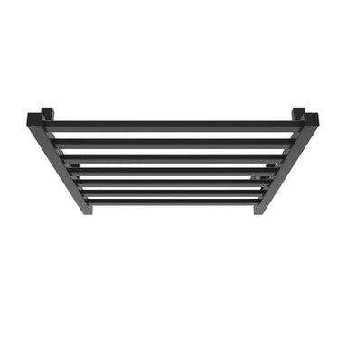 Square 24 X 27 Towel Warmer Matte Black Hardwired Top View