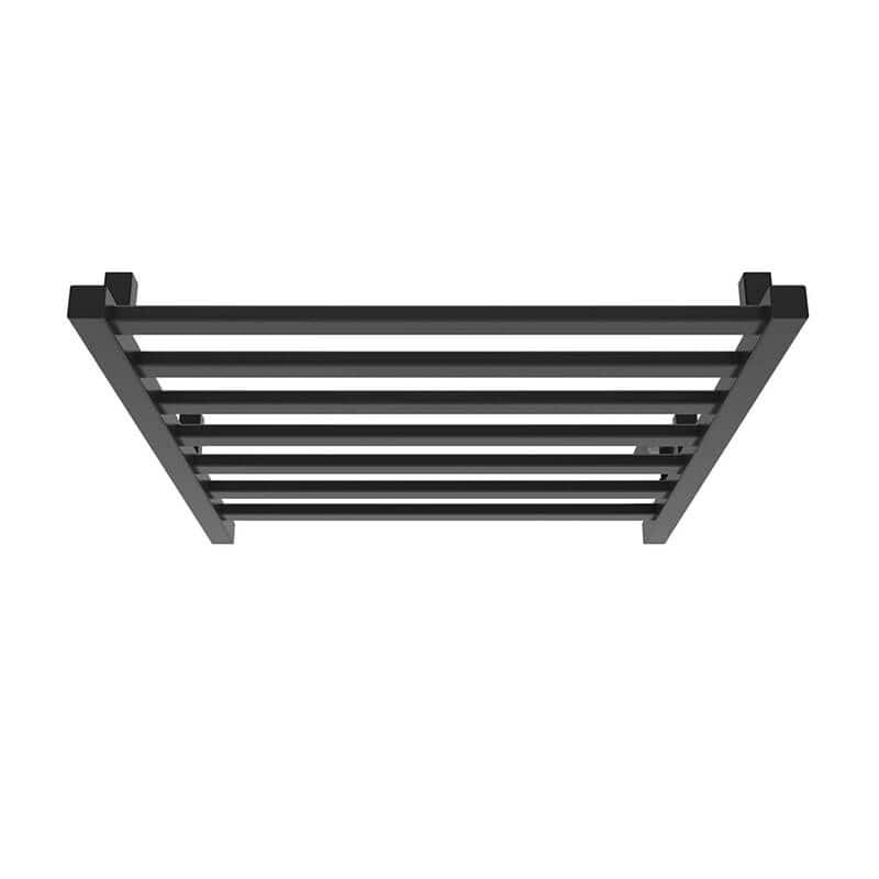 Square 24 X 27 Towel Warmer Matte Black Hardwired Top View