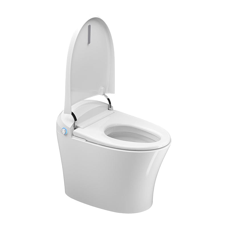 swan s pro smart bidet toilet corner view open lid