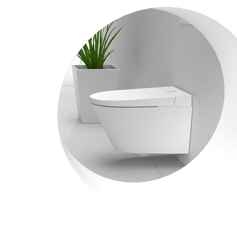 swan wall hung bidet toilet side view lifestyle