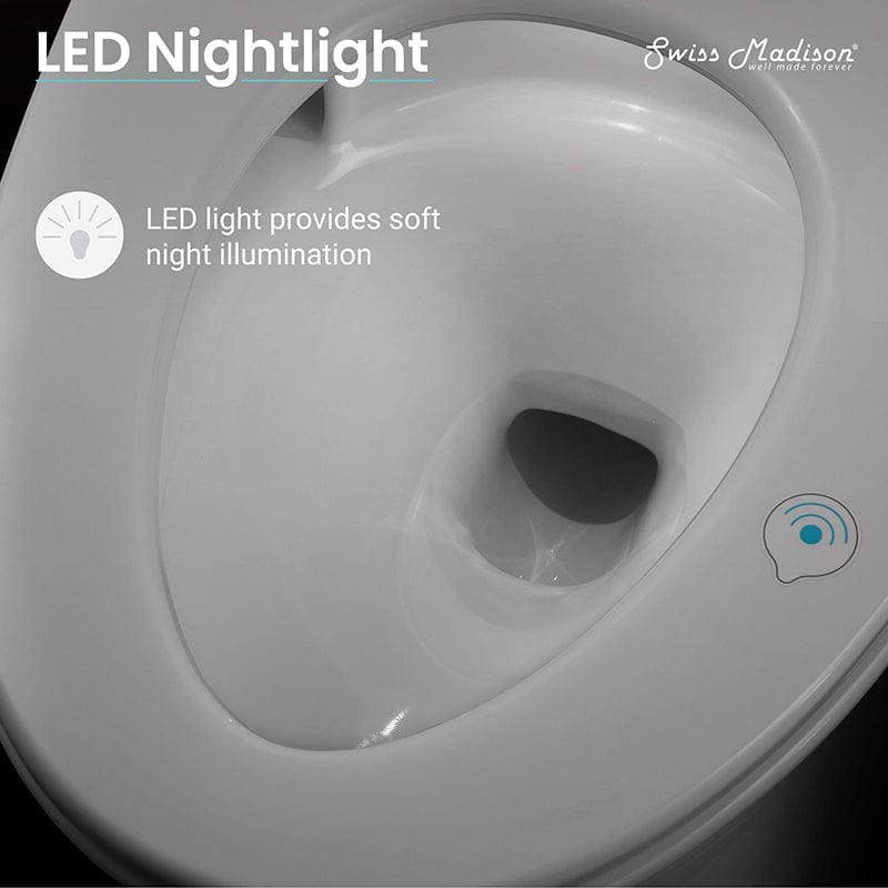 swiss madison avancer integrated bidet toilet led night light