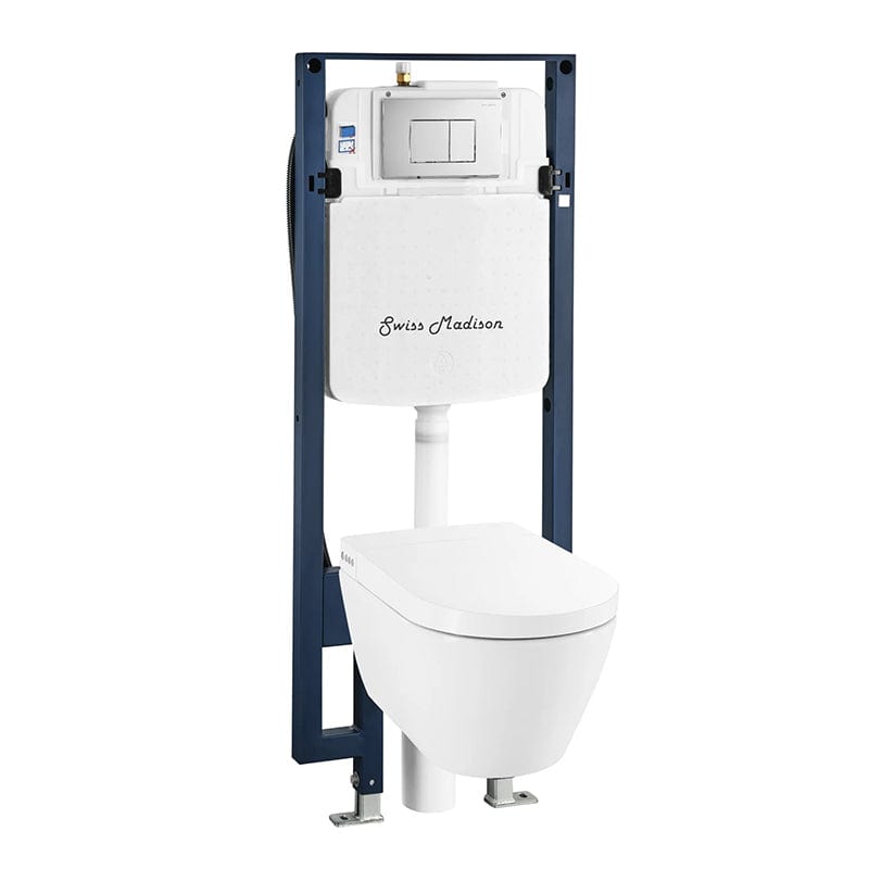 swiss madison hugo wall hung bidet toilet square button corner view