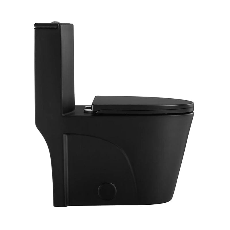 Swiss Madison St. Tropez One-Piece Elongated Toilet Vortex™ Dual-Flush 1.1/1.6 gpf in Matte Black