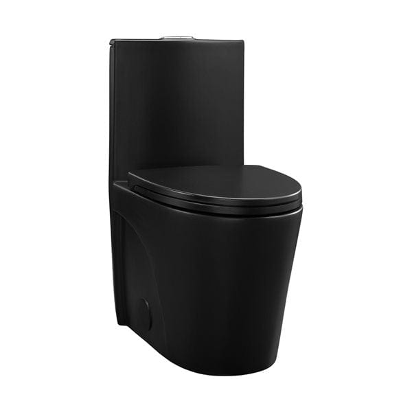 Swiss Madison Toilet St. Tropez One-Piece Elongated Toilet Vortex™ Dual-Flush 1.1/1.6 gpf in Matte Black