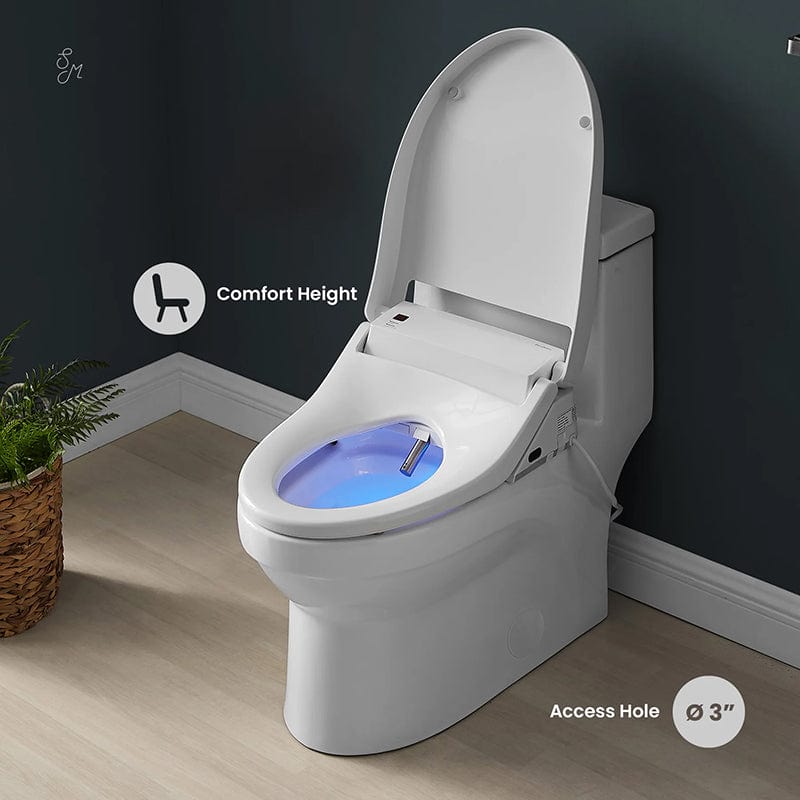 swiss madison virage one piece toilet with vivante bidet seat comfort height