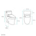 swiss madison virage one piece toilet with vivante bidet seat dimension