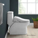 swiss madison virage one piece toilet with vivante bidet seat side view lifestyle