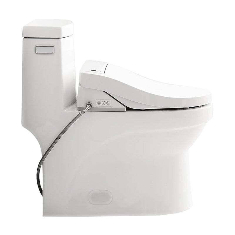 swiss madison virage one piece toilet with vivante bidet seat side view