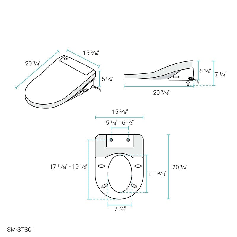 swiss madison vivante bidet toilet seat dimensions