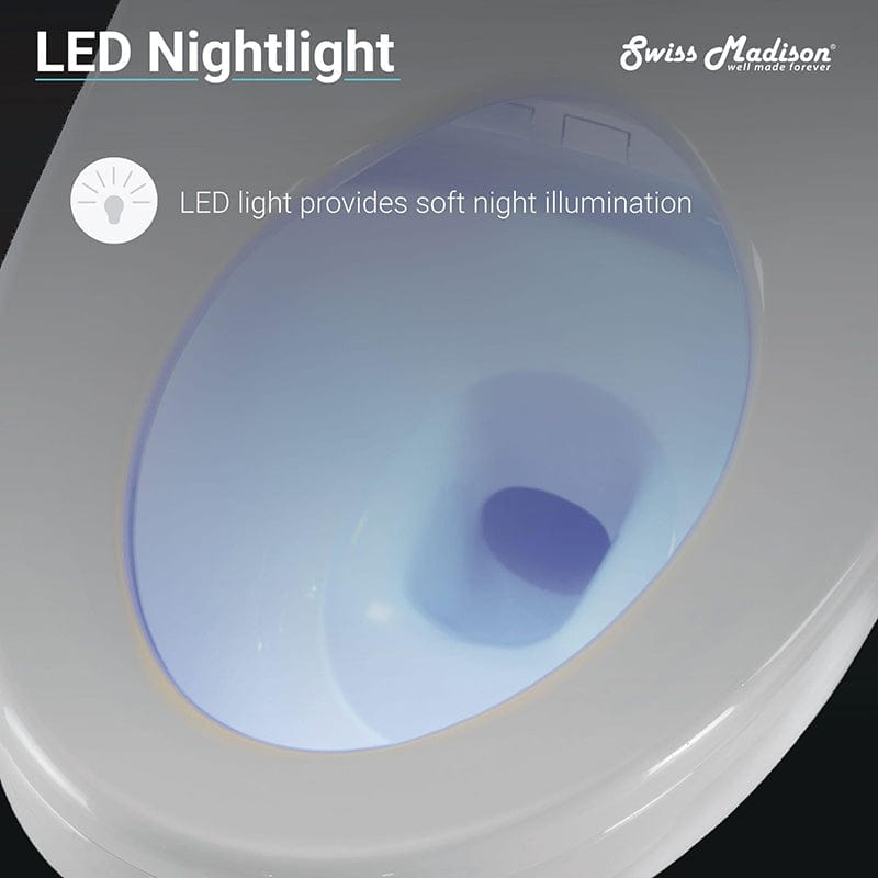 swiss madison vivante bidet toilet seat led night light