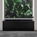 swiss madison voltaire alcove bathtub with apron in matte black front view lifestyle