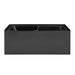 swiss madison voltaire alcove bathtub with apron in matte black front view