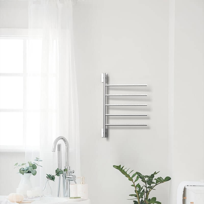 Swivel Bar SB5 in Brushed Stainless Front View Lifestyle Mounted Above Bathtub