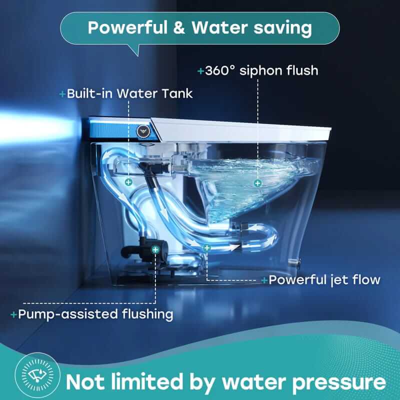 T38 Bidet Combo Toilet With Built in Water Tank