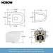 TG03W Wall Mounted Toilet Dimensions