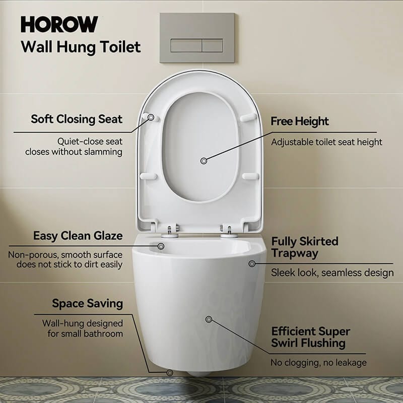 TG03W Wall Mounted Toilet Features
