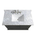 Thompson 36 Inch Single Vanity Charcoal Glaze in Carrara White Marble
