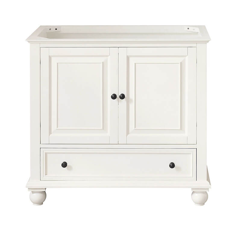 Thompson 36 Single Vanity French White Cabinet Only
