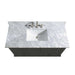 Thompson 48 Inch Single Vanity Charcoal Glaze in Carrara White Marble