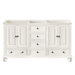 Thompson 60 Double Vanity French White Cabinet Only