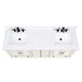 Thompson 72 Inch Double Vanity French White in Cala White Engineered Stone
