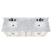 Thompson 72 Inch Double Vanity French White in Carrara White Marble