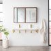 Three Boston 18" Wall Brackets in Radiant Gold With 47" White Glossy Composite Stone Top Front View