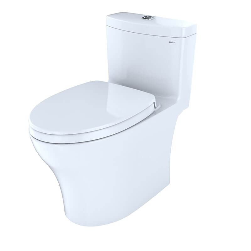 toto aquia iv one piece toilet 1.28 gpf 0.9 gpf quarter view