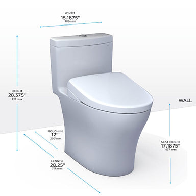 toto aquia iv washlet s7a one piece dimensions