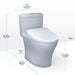 toto aquia iv washlet s7a one piece dimensions