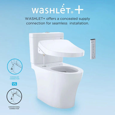 TOTO Bidet Toilet Combo TOTO Aquia IV Washlet+ S550E Two Piece Toilet 1.28 GPF & 0.9 GPF - Universal Height