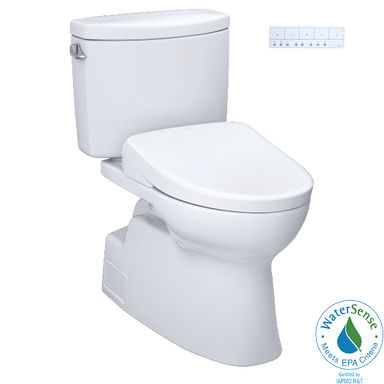TOTO Bidet Toilet Combo TOTO Vespin II Washlet+ S7A Two-Piece 1.28 GPF