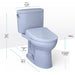 TOTO Drake II Washlet + S7A Dimensions