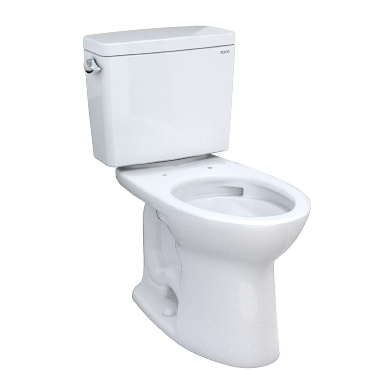 TOTO Drake Two-Piece Elongated 1.28 GPF Universal Height Toilet Corner View