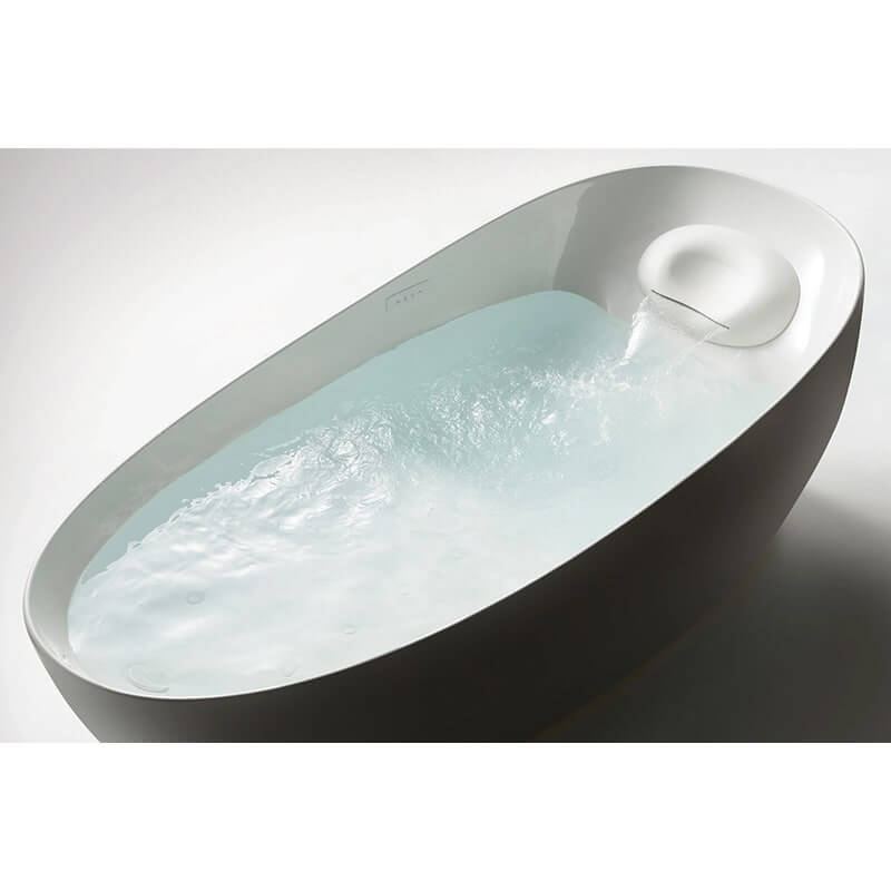 toto flotation tub with zero dimension top diagonal view