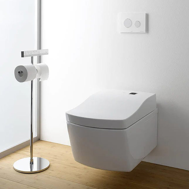 toto neorest ew wall hung dual flush lifestyle with remote stand