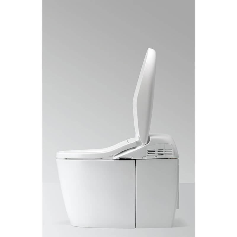 toto neorest rh dual flush 1.0 gpf 0.8 gpf integrated bidet toilet side view lifestyle