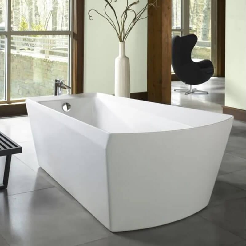 toto soiree freestanding bathtub corner view lifestyle