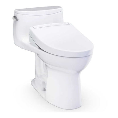 TOTO Ultramax Washlet+ S7 Low Profile One Piece 1.28 GPF Corner View Facing Right