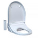 toto washlet c5 bidet toilet seat round corner view with remote open lid